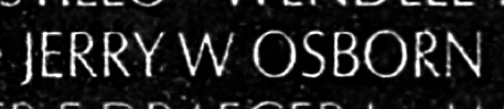 Osborn's name engraved in the Wall